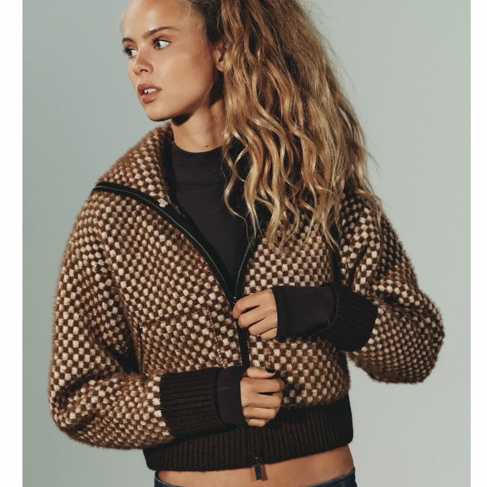 Zara faux fur bomber jacket